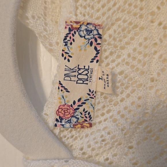 Women's Cream Sweater LG - Picture 2 of 4